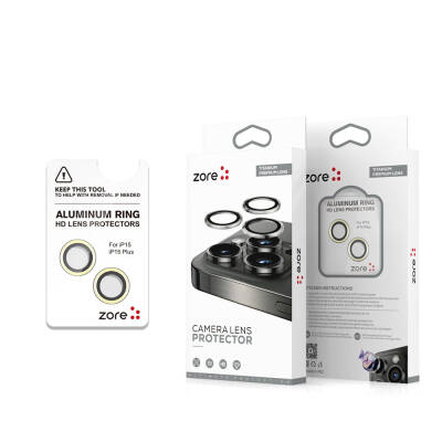 Apple iPhone 15 Plus Zore Safir CL-15 Anti-Fingerprint and Anti-Reflective Camera Lens Protector - Zore