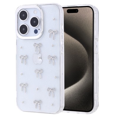 Apple iPhone 15 Pro Case Airbag Design Glitter Transparent Zore Kutup Cover - 2