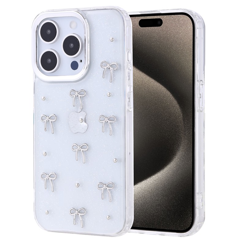 Apple iPhone 15 Pro Case Airbag Design Glitter Transparent Zore Kutup Cover - 2