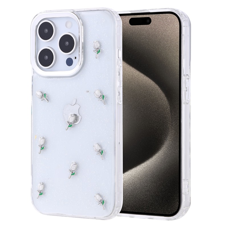 Apple iPhone 15 Pro Case Airbag Design Glitter Transparent Zore Kutup Cover - 4