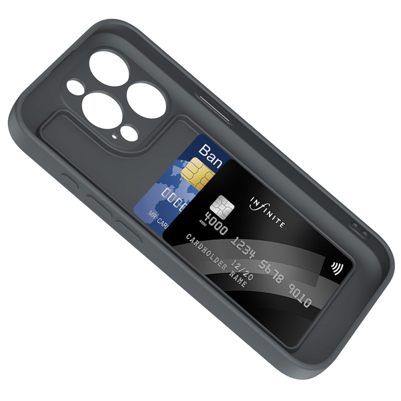 Apple iPhone 15 Pro Case Camera Protection Card Holder Zore Vitra Cover - 8