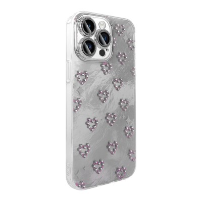 Apple iPhone 15 Pro Case Camera Protection Figured Zore Ponti Silicone Cover - 12