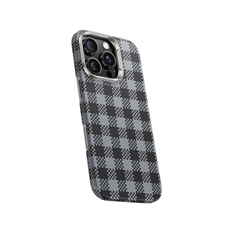 Apple iPhone 15 Pro Case M-safe Charging Feature Plaid Design Benks ArmorVichy Kevlar Cover - 5