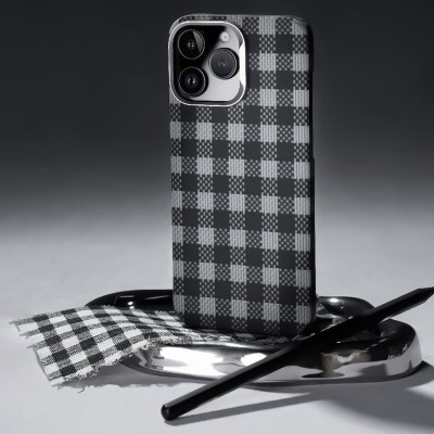 Apple iPhone 15 Pro Case M-safe Charging Feature Plaid Design Benks ArmorVichy Kevlar Cover - 9
