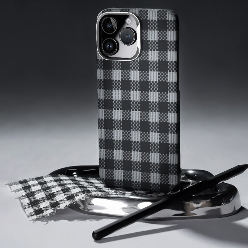 Apple iPhone 15 Pro Case M-safe Charging Feature Plaid Design Benks ArmorVichy Kevlar Cover - 9