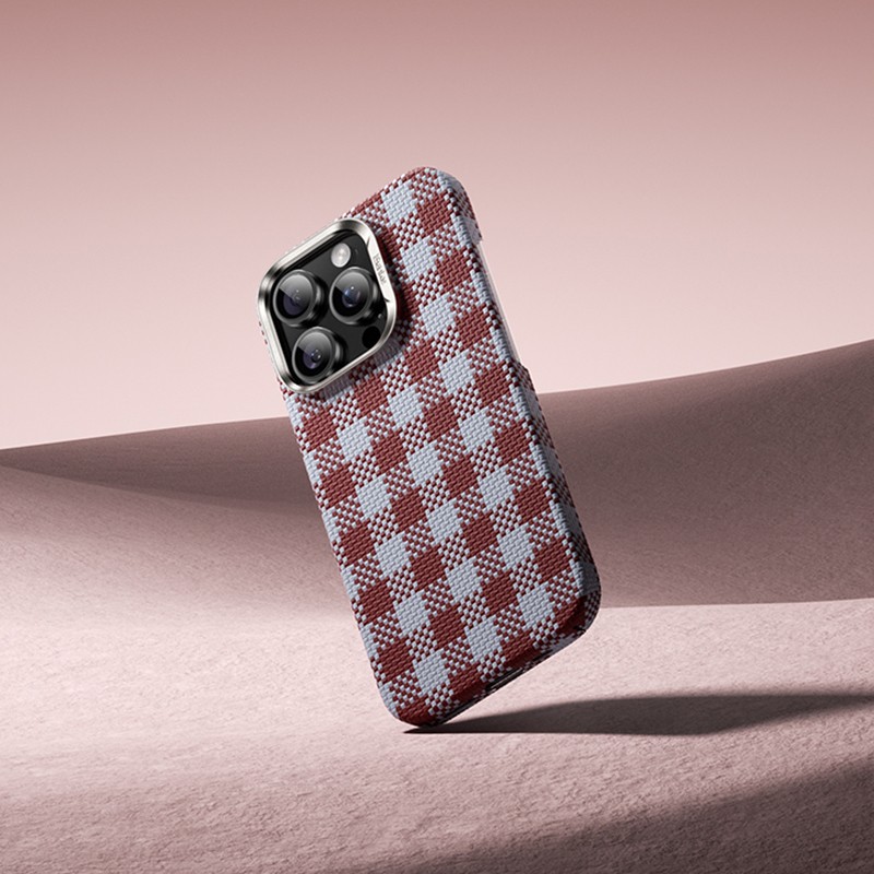 Apple iPhone 15 Pro Case M-safe Charging Feature Plaid Design Benks ArmorVichy Kevlar Cover - 12