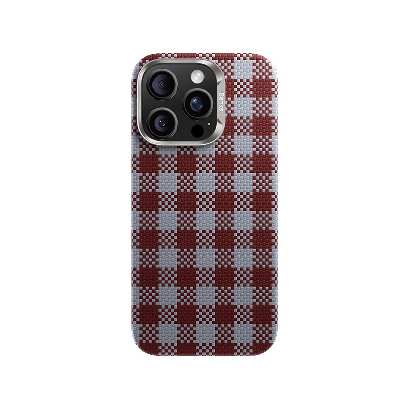 Apple iPhone 15 Pro Case M-safe Charging Feature Plaid Design Benks ArmorVichy Kevlar Cover - 3