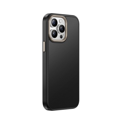 Apple iPhone 15 Pro Case Magsafe Charging Feature Carbon Fiber Look Zore Antina Cover - 13