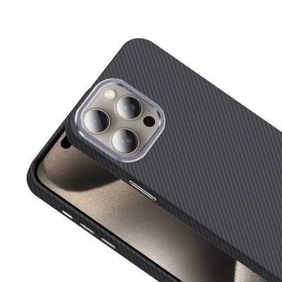Apple iPhone 15 Pro Case Magsafe Charging Feature Carbon Fiber Look Zore Gros Cover - 11