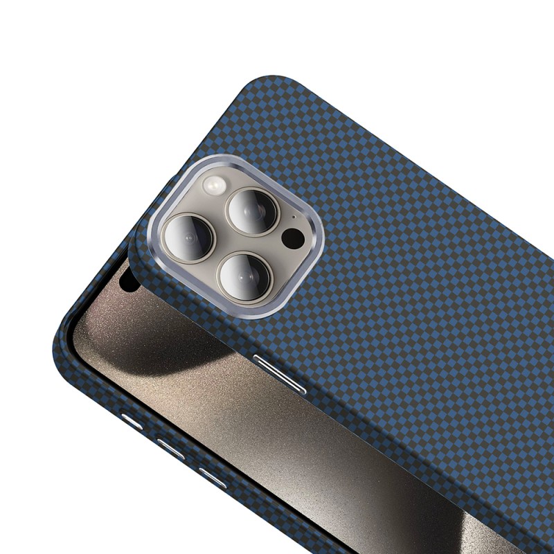 Apple iPhone 15 Pro Case Magsafe Charging Feature Carbon Fiber Look Zore Gros Cover - 9