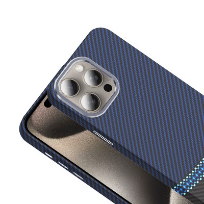 Apple iPhone 15 Pro Case Magsafe Charging Feature Carbon Fiber Look Zore Gros Cover - 15