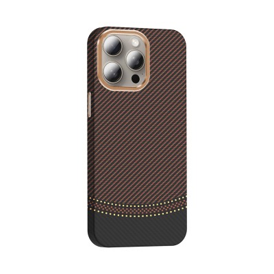 Apple iPhone 15 Pro Case Magsafe Charging Feature Carbon Fiber Look Zore Gros Cover - 16