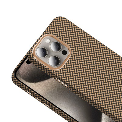 Apple iPhone 15 Pro Case Magsafe Charging Feature Carbon Fiber Look Zore Gros Cover - 20