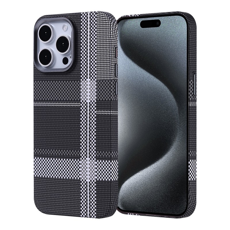 Apple iPhone 15 Pro Case Magsafe Charging Feature Carbon Fiber Look Zore Nekst Cover - 2