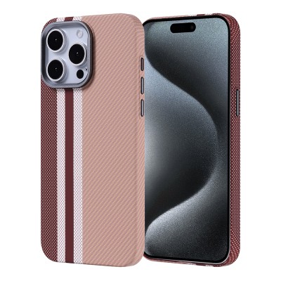 Apple iPhone 15 Pro Case Magsafe Charging Feature Carbon Fiber Look Zore Nekst Cover - 4