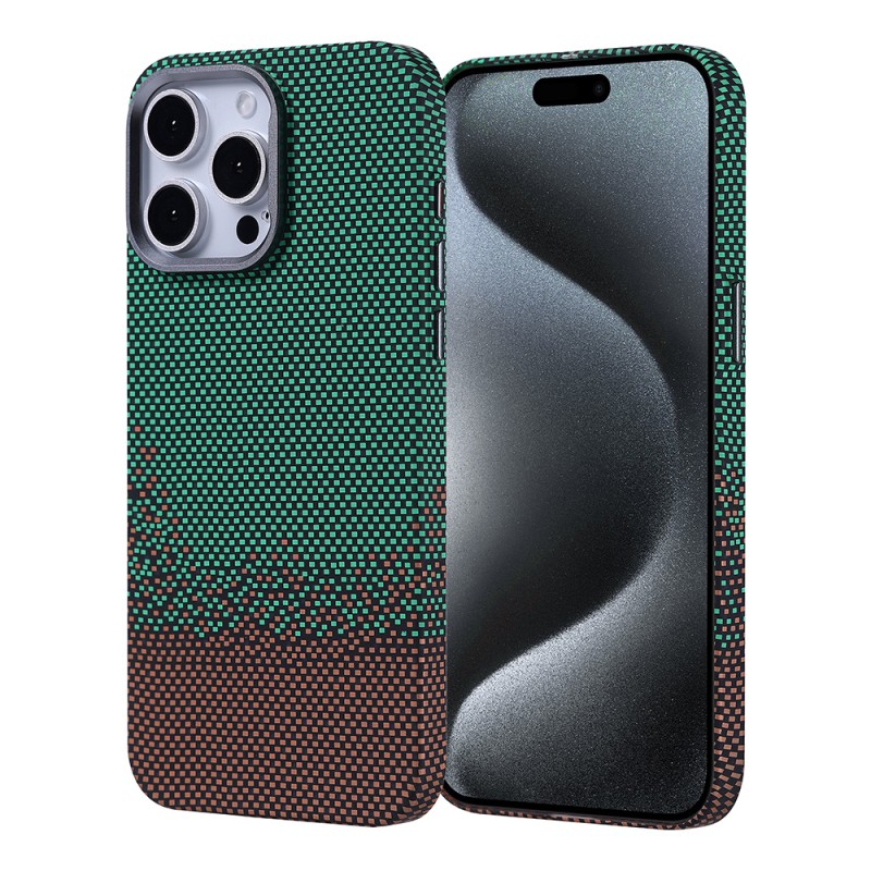 Apple iPhone 15 Pro Case Magsafe Charging Feature Carbon Fiber Look Zore Nekst Cover - 5