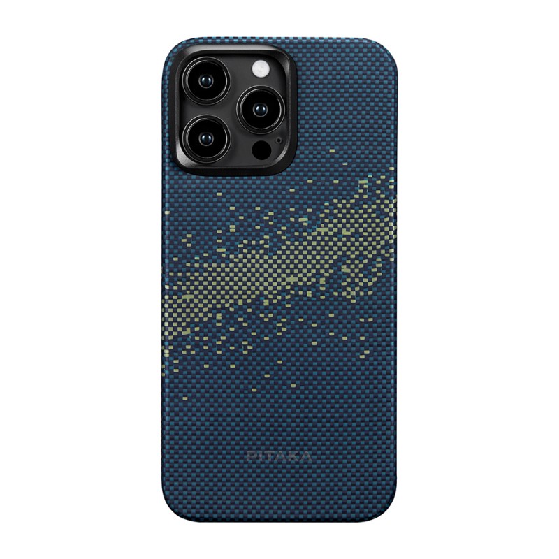 Apple iPhone 15 Pro Case Magsafe Charging Featured Aramid Fiber Pitaka Tactile Woven Starpeak Series Milky Way Galaxy Cover - 3