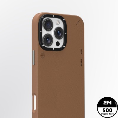 Apple iPhone 15 Pro Case Magsafe Charging Featured Simple Matte Leather Texture Youngkit Tech Fashion Series Cover - 9