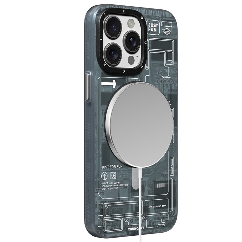 Apple iPhone 15 Pro Case Magsafe Charging Featured Youngkit 360° Stand Technology Series Cover - 5