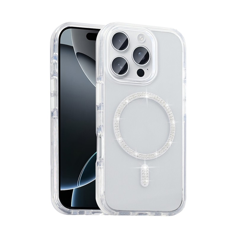 Apple iPhone 15 Pro Case Stone Design M-safe Charging Feature Zore Koment Silicone Cover - 3