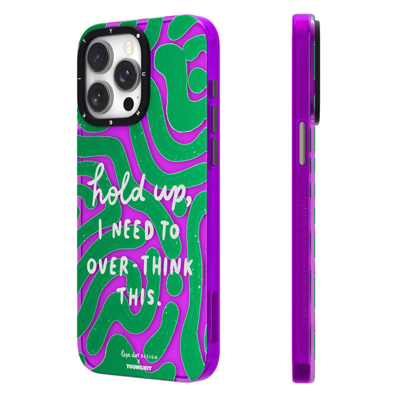 Apple iPhone 15 Pro Case Text Patterned Youngkit Mindfulness Series Cover - 6
