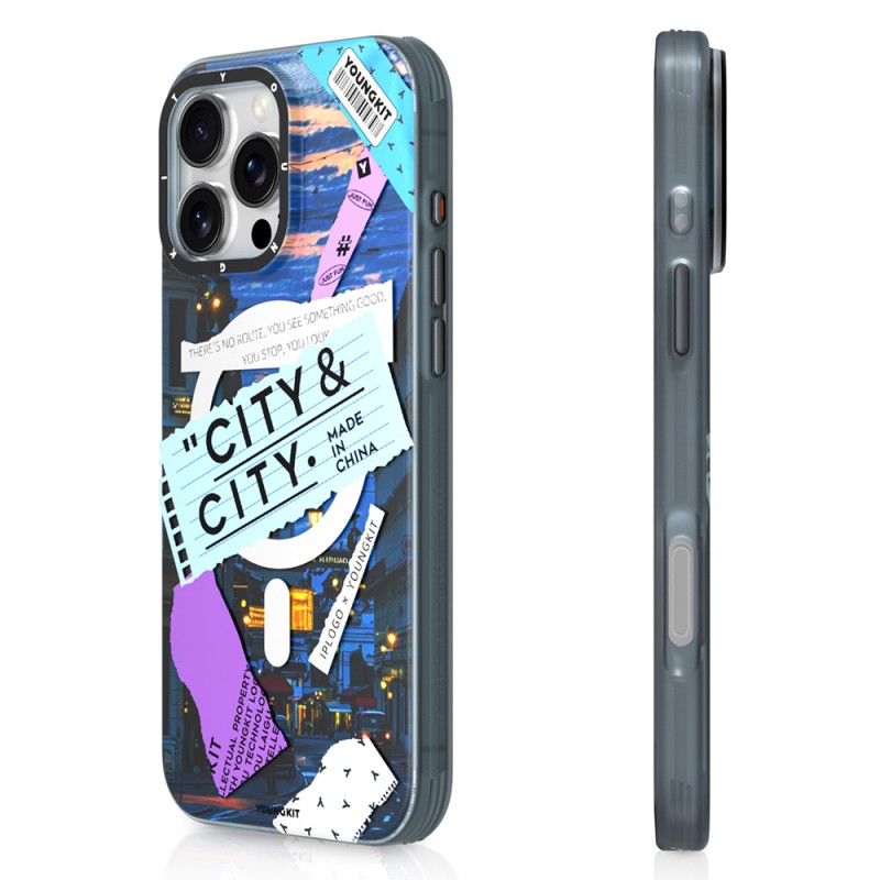 Apple iPhone 15 Pro Case Youngkit A-City Series Cover with Magsafe Charging Feature - 7