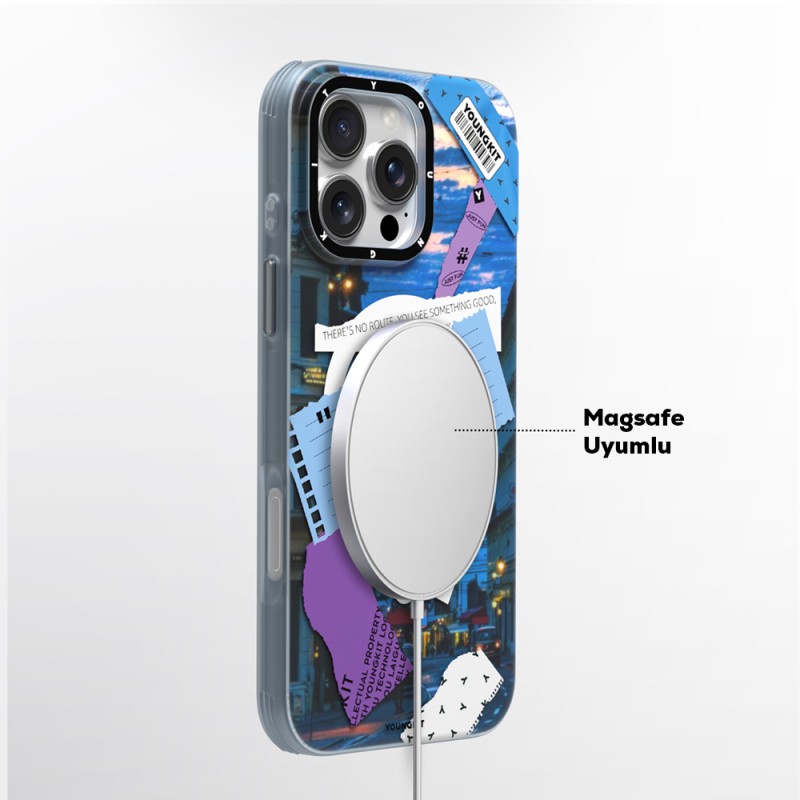Apple iPhone 15 Pro Case Youngkit A-City Series Cover with Magsafe Charging Feature - 11