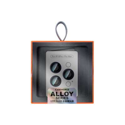 Apple iPhone 15 Pro CaseWorld Alloy Series Oleophobic Anti-Reflective Camera Lens Protector - 9