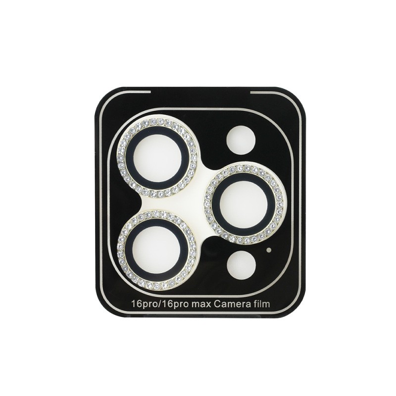 Apple iPhone 15 Pro Guess Original Licensed Rhinestone Lens Protector - 5