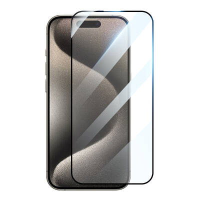 Apple iPhone 15 Pro HD Parlak Görünümlü Zore 3D Rak Ekran Koruyucu - Zore