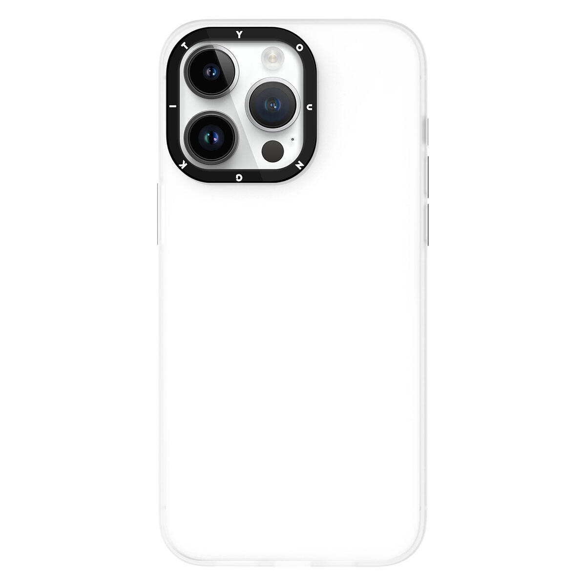 Apple iPhone 15 Pro Kılıf Buzlu Mat Tasarım Youngkit Hidden Sand Serisi Kapak - Beyaz