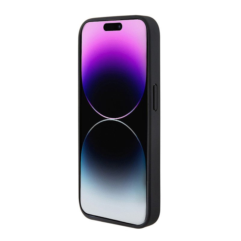 Apple iPhone 15 Pro Kılıf Ferrari Orjinal Lisanslı Deri Dikişli Arka Yüzey Metal Logo Tasarımlı Kapak - 9