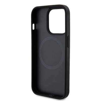 Apple iPhone 15 Pro Kılıf Ferrari Orjinal Lisanslı M-safe Şarj Özellikli Metal Logolu PU Karbon Kapak - 7