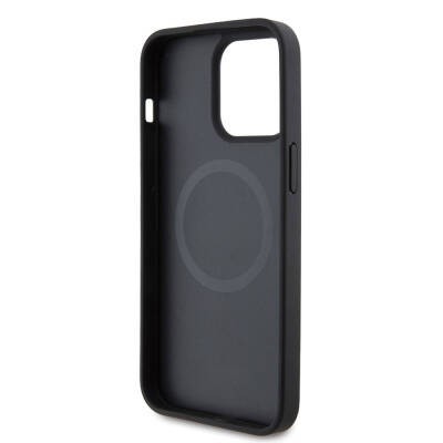Apple iPhone 15 Pro Kılıf Ferrari Orjinal Lisanslı M-safe Şarj Özellikli Metal Logolu PU Karbon Kapak - 15
