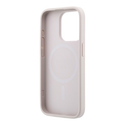 Apple iPhone 15 Pro Kılıf Guess Orjinal Lisanslı M-safe Kabartmalı 4G Desenli Yazı Logolu Kapak - 8