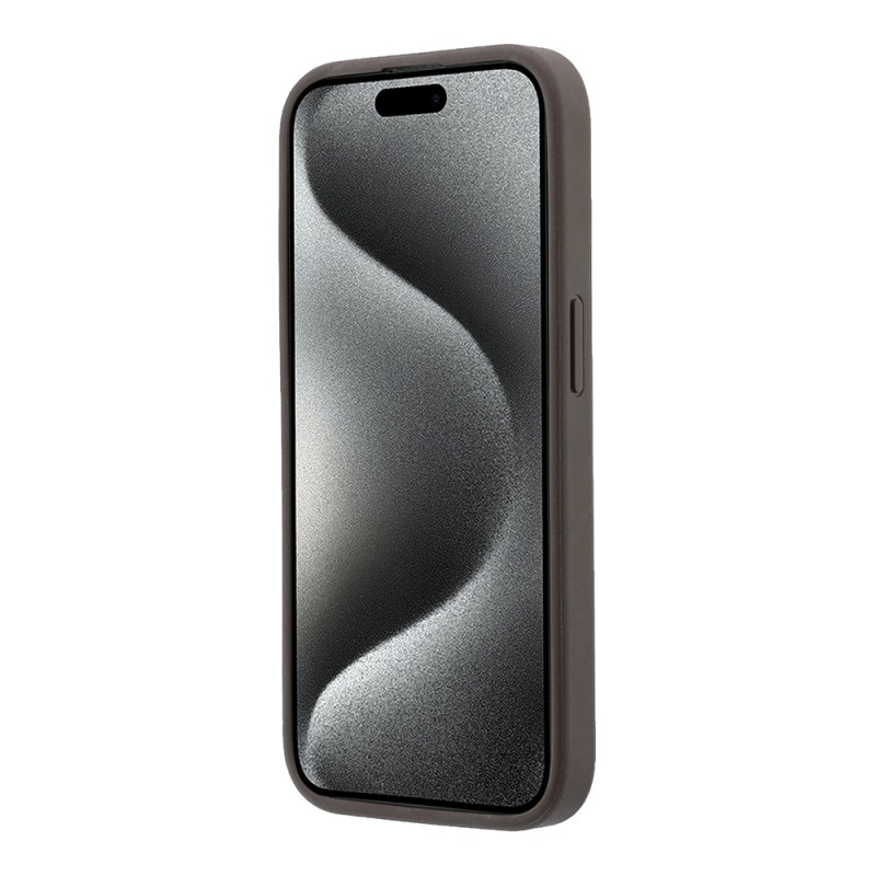 Apple iPhone 15 Pro Kılıf Guess Orjinal Lisanslı M-safe Kabartmalı 4G Desenli Yazı Logolu Kapak - 12