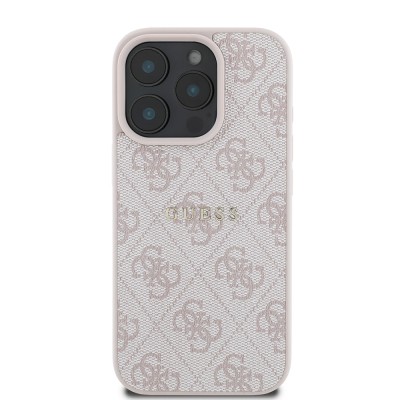 Apple iPhone 15 Pro Kılıf Guess Orjinal Lisanslı M-safe Şarj Özellikli 4G Desen Yazı Logolu Kapak - 13