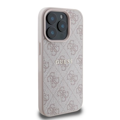 Apple iPhone 15 Pro Kılıf Guess Orjinal Lisanslı M-safe Şarj Özellikli 4G Desen Yazı Logolu Kapak - 14