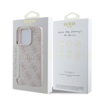 Apple iPhone 15 Pro Kılıf Guess Orjinal Lisanslı M-safe Şarj Özellikli 4G Desen Yazı Logolu Kapak - 18