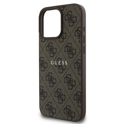 Apple iPhone 15 Pro Kılıf Guess Orjinal Lisanslı M-safe Şarj Özellikli 4G Desen Yazı Logolu Kapak - 23
