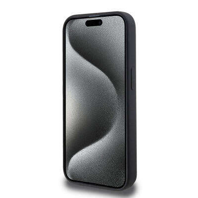 Apple iPhone 15 Pro Kılıf Hello Kitty Orjinal Lisanslı M-safe Şarj Özellikli Kitty Head Deri Kapak - 13