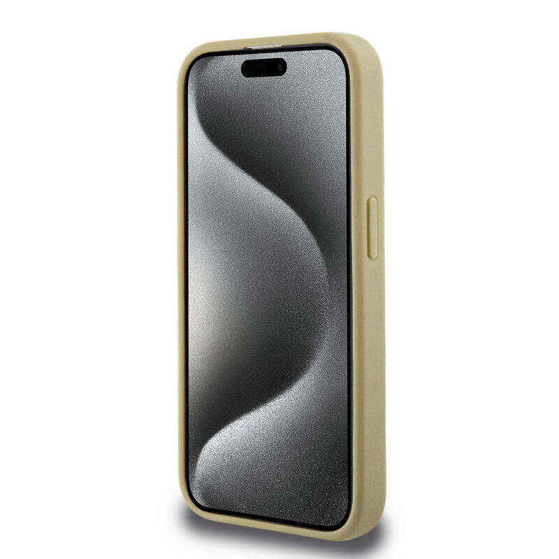 Apple iPhone 15 Pro Kılıf Hello Kitty Orjinal Lisanslı M-safe Şarj Özellikli Kitty Head Deri Kapak - 3