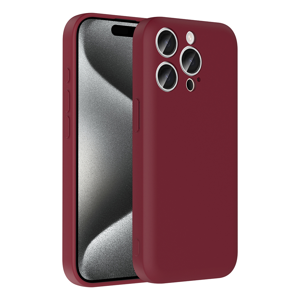 iPhone 15 Pro Kılıf Kamera Korumalı Kartlık Hazneli NXXA Vitra Kapak - Mürdüm