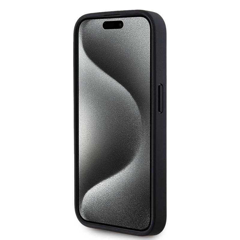 Apple iPhone 15 Pro Kılıf Karl Lagerfeld Orjinal Lisanslı M-safe Şarj Özellikli KL Yazılı Hot Stamp Kapak - 10