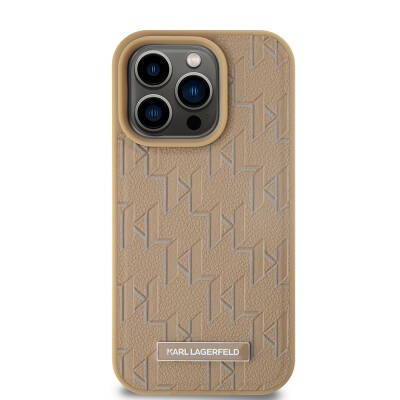 Apple iPhone 15 Pro Kılıf Karl Lagerfeld Orjinal Lisanslı M-safe Şarj Özellikli KL Yazılı Hot Stamp Kapak - 7