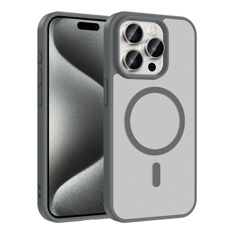 Apple iPhone 15 Pro Kılıf M-safe Şarj Özellikli Zore Babet Kapak - 2