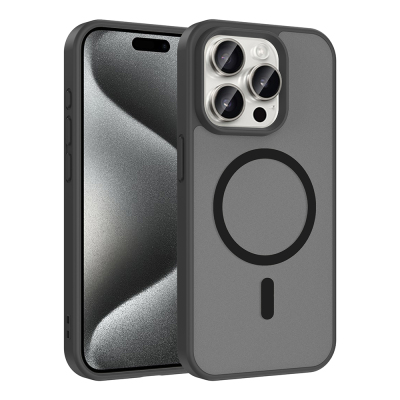 Apple iPhone 15 Pro Kılıf M-safe Şarj Özellikli Zore Babet Kapak - Zore