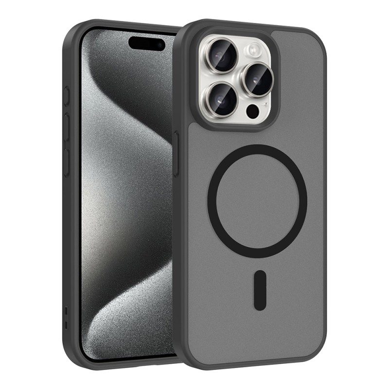 Apple iPhone 15 Pro Kılıf M-safe Şarj Özellikli Zore Babet Kapak - 1