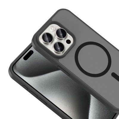 Apple iPhone 15 Pro Kılıf M-safe Şarj Özellikli Zore Babet Kapak - 13