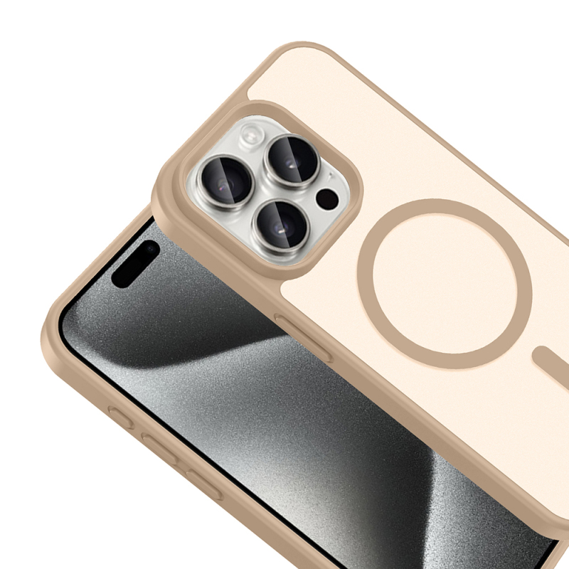 Apple iPhone 15 Pro Kılıf M-safe Şarj Özellikli Zore Babet Kapak - 15